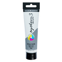 Load image into Gallery viewer, Daler Rowney System 3 Acrylic 59ml - Silver Imit - Paint
