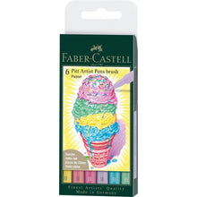Load image into Gallery viewer, Faber Castell Set of 6 Pitt Brush Pens (Pastel)
