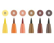 Load image into Gallery viewer, Faber Castell Set of 6 Pitt Brush Pens (Terra)
