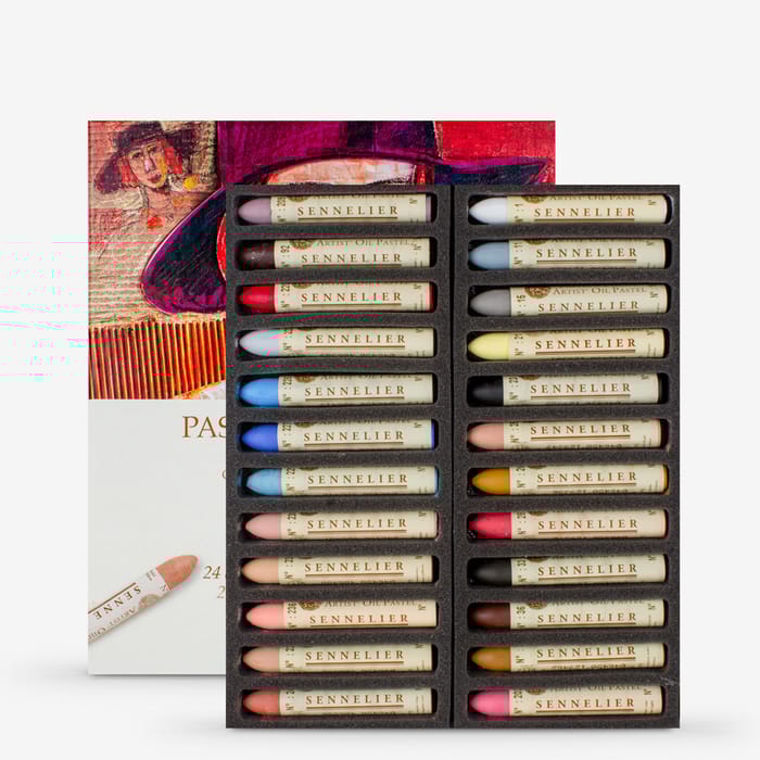 Portrait Sennelier Oil Pastels Set 24