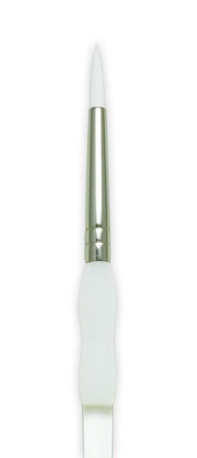 Royal Soft Grip White Taklon Round Brushes (Series 4000)