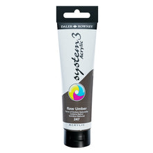 Load image into Gallery viewer, Daler Rowney System 3 Acrylic 150ml - Raw Umber - Paint
