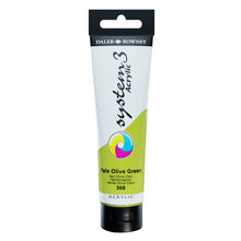 Load image into Gallery viewer, Daler Rowney System 3 Acrylic 150ml - Pale Olive Green -
