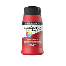 Load image into Gallery viewer, Daler Rowney System 3 Acrylic 500ml - Cadmium Red Deep Hue -
