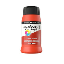 Load image into Gallery viewer, Daler Rowney System 3 Acrylic 500ml - Cadmium Scarlet Hue -

