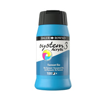 Load image into Gallery viewer, Daler Rowney System 3 Acrylic 500ml - Fluorescent Blue -
