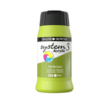 Load image into Gallery viewer, Daler Rowney System 3 Acrylic 500ml - Pale Olive Green -
