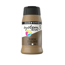 Load image into Gallery viewer, Daler Rowney System 3 Acrylic 500ml - Rich Gold Imit - Paint
