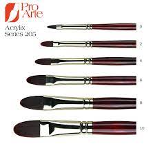 Pro Arte Filbert Acrylix Series 205 - Brushes