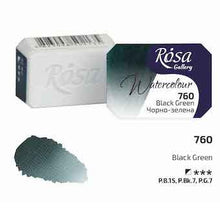 Load image into Gallery viewer, Rosa Full Pan Watercolours - Black Green
