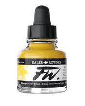 Load image into Gallery viewer, Daler Rowney FW Acrylic Ink - 29.5ml / Brilliant Yellow

