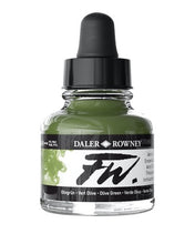 Load image into Gallery viewer, Daler Rowney FW Acrylic Ink - 29.5ml / Olive Green
