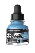 Load image into Gallery viewer, FW Pearlescent Acrylic Ink - 29.5ml / Sky Blue
