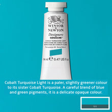 Load image into Gallery viewer, Winsor and Newton Designers Gouache - 14ml / Cobalt Turquoise Light
