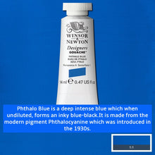 Load image into Gallery viewer, Winsor and Newton Designers Gouache - 14ml / Phthalo Blue
