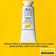 Load image into Gallery viewer, Winsor and Newton Designers Gouache - 14ml / Brilliant Yellow
