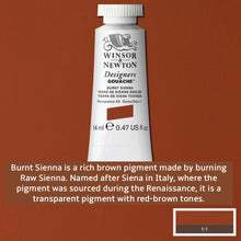 Load image into Gallery viewer, Winsor and Newton Designers Gouache - 14ml / Burnt Sienna
