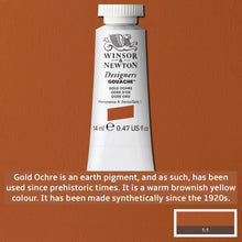 Load image into Gallery viewer, Winsor and Newton Designers Gouache - 14ml / Gold Ochre
