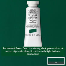 Load image into Gallery viewer, Winsor and Newton Designers Gouache - 14ml / Permanent Green Deep
