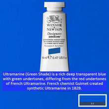 Load image into Gallery viewer, Winsor and Newton Designers Gouache - 14ml / Ultramarine Green Shade
