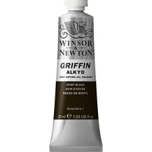 Load image into Gallery viewer, Winsor and Newton Griffin Alkyd Oil Paints - 37ml / Ivory Black

