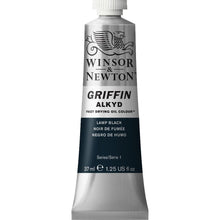 Load image into Gallery viewer, Winsor and Newton Griffin Alkyd Oil Paints - 37ml / Lamp Black
