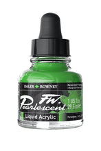 Load image into Gallery viewer, FW Pearlescent Acrylic Ink - 29.5ml / Macaw Green
