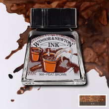 Load image into Gallery viewer, Winsor and Newton Drawing Ink - 14ml / Peat Brown

