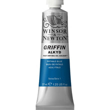 Load image into Gallery viewer, Winsor and Newton Griffin Alkyd Oil Paints - 37ml / Phthalo Blue
