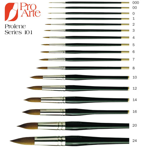 Pro Arte Prolene Brushes Series 101 Rounds