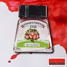 Load image into Gallery viewer, Winsor and Newton Drawing Ink - 14ml / Scarlet
