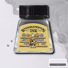 Load image into Gallery viewer, Winsor and Newton Drawing Ink - 14ml / Silver
