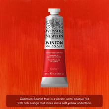 Load image into Gallery viewer, Winsor and Newton Winton Oil Paints - 37ml / Cadmium Scarlet
