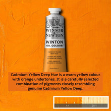 Load image into Gallery viewer, Winsor and Newton Winton Oil Paints - 37ml / Cadmium Yellow Deep
