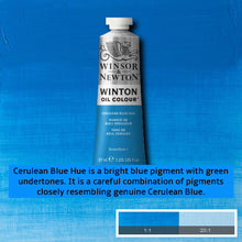 Load image into Gallery viewer, Winsor and Newton Winton Oil Paints - 37ml / Cerulean Blue
