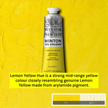 Load image into Gallery viewer, Winsor and Newton Winton Oil Paints - 37ml / Lemon Yellow
