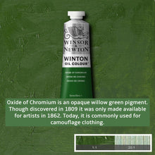 Load image into Gallery viewer, Winsor and Newton Winton Oil Paints - 37ml / Oxide of Chromium
