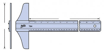 Helix Plastic T-Square 18